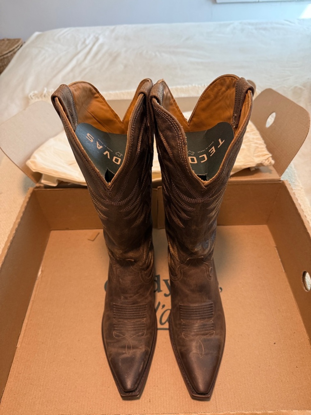 Tecovas Women's Annie Boot Brown Leather Size 9.5 - Picture 12 of 12